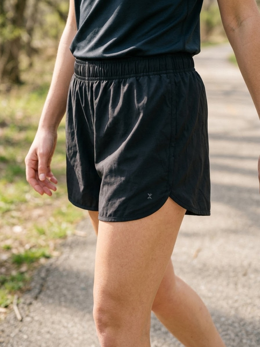 Xersion Black Women's Athletic Shorts with Elastic Waist